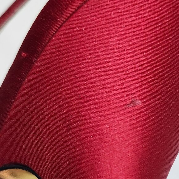 Nina Women's Red Peep Toe High-Heel W/Black Rhinestones Size 7.5 & 8.5 - Picture 10 of 13